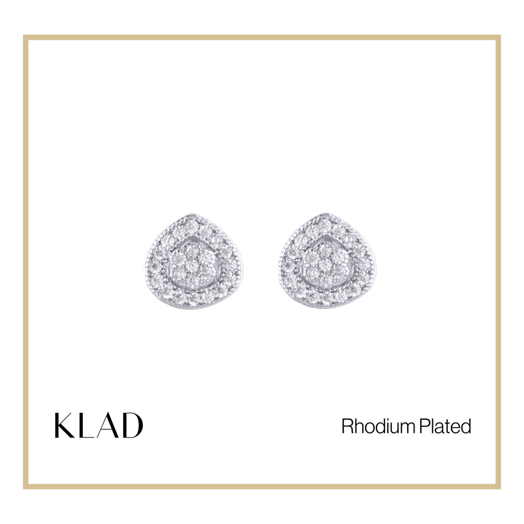 Lei Stud Earrings in Rhodium