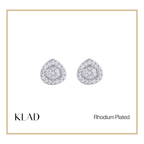 Lei Stud Earrings in Rhodium