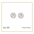 Zarie Stud Earrings in Rhodium