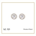 Zarie Stud Earrings in Rhodium