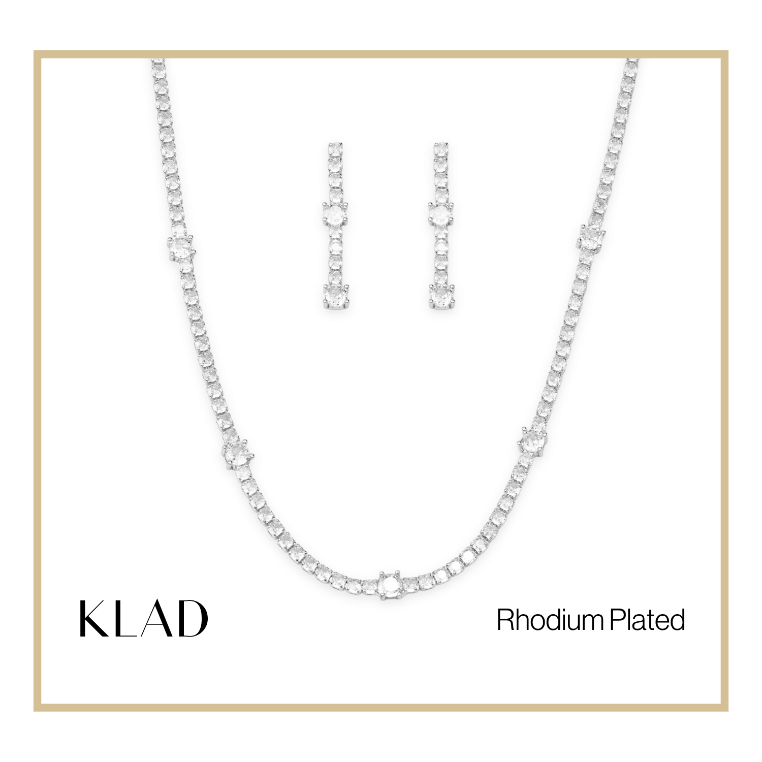 Lilly Set in Rhodium