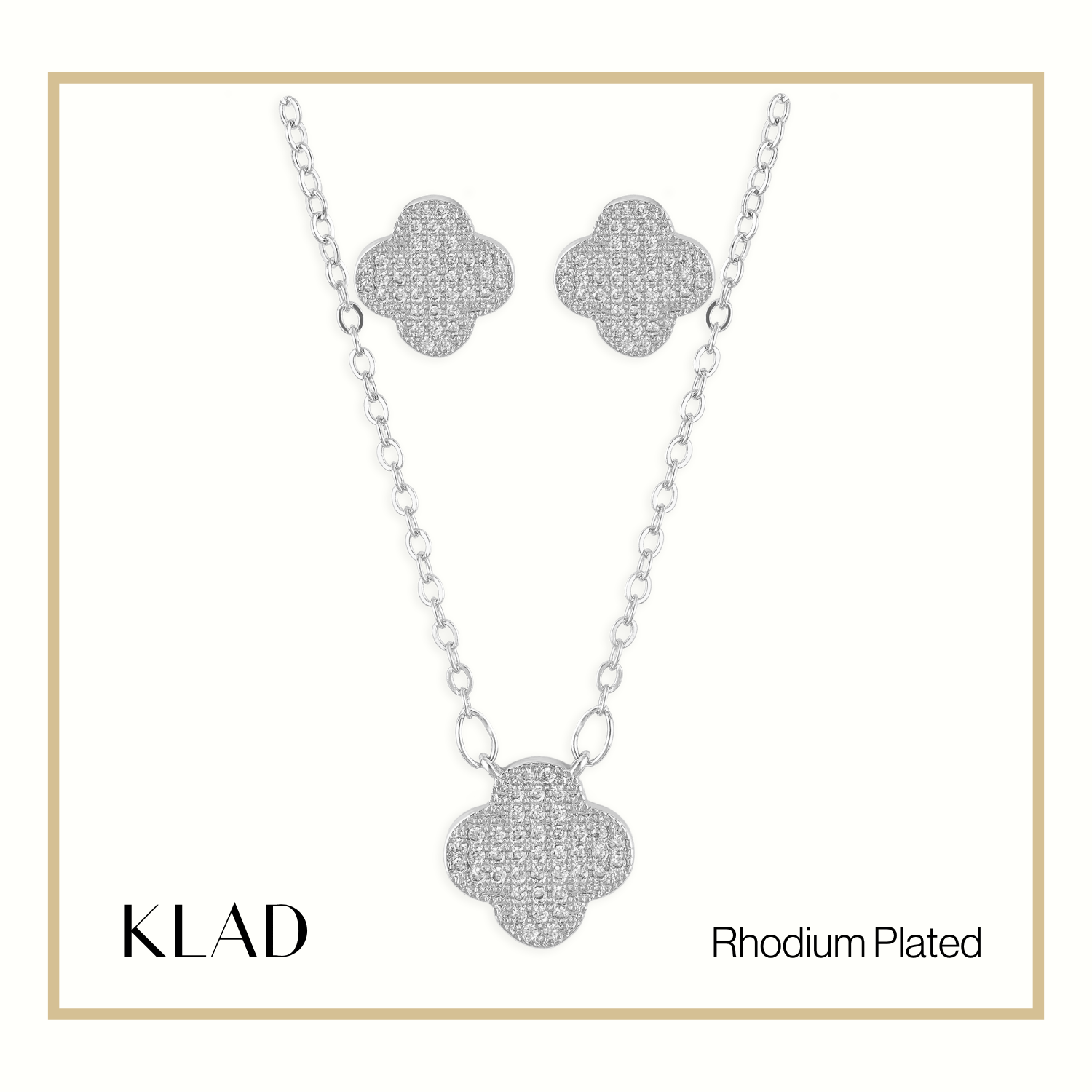Marlene Jewelry Set in Rhodium
