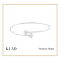 Telyn Thin Bangles in Rhodium