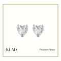 Zelda Stud Earrings in Rhodium