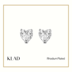 Zelda Stud Earrings in Rhodium