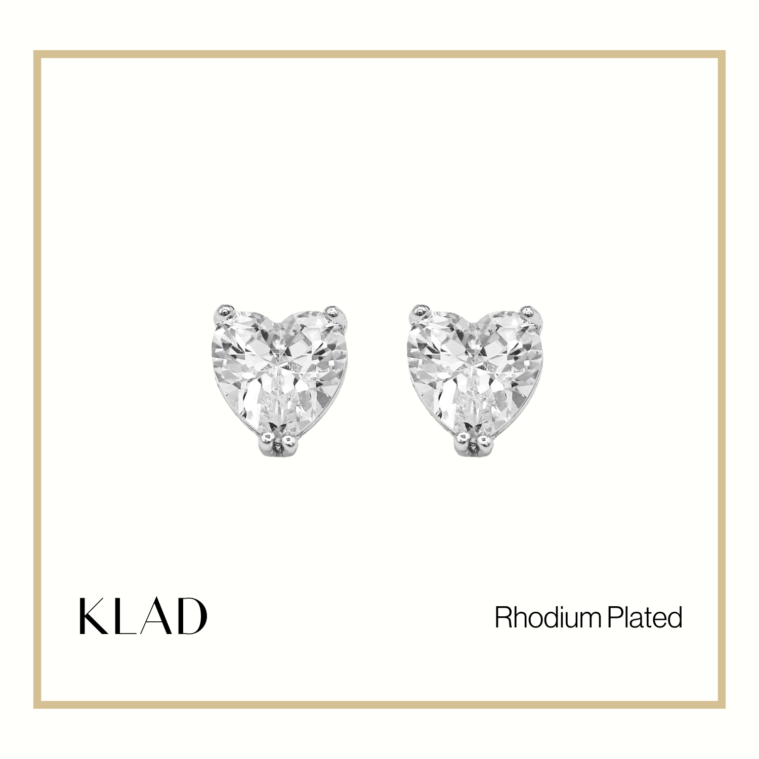Zelda Stud Earrings in Rhodium