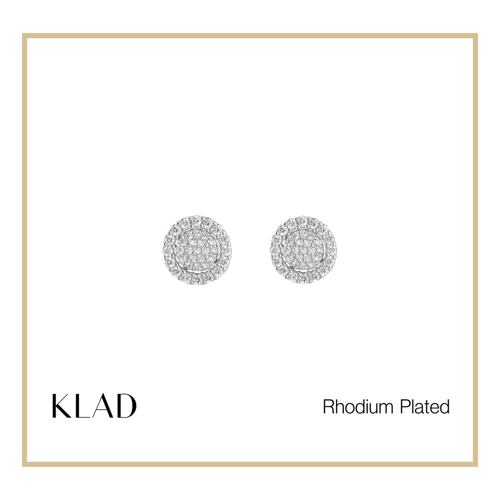 Maven 2-Way Stud Earrings in Rhodium