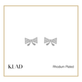 Megara Stud Earrings in Rhodium