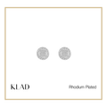 Maureen 2-Way Stud Earrings in Rhodium