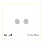 Maureen 2-Way Stud Earrings in Rhodium
