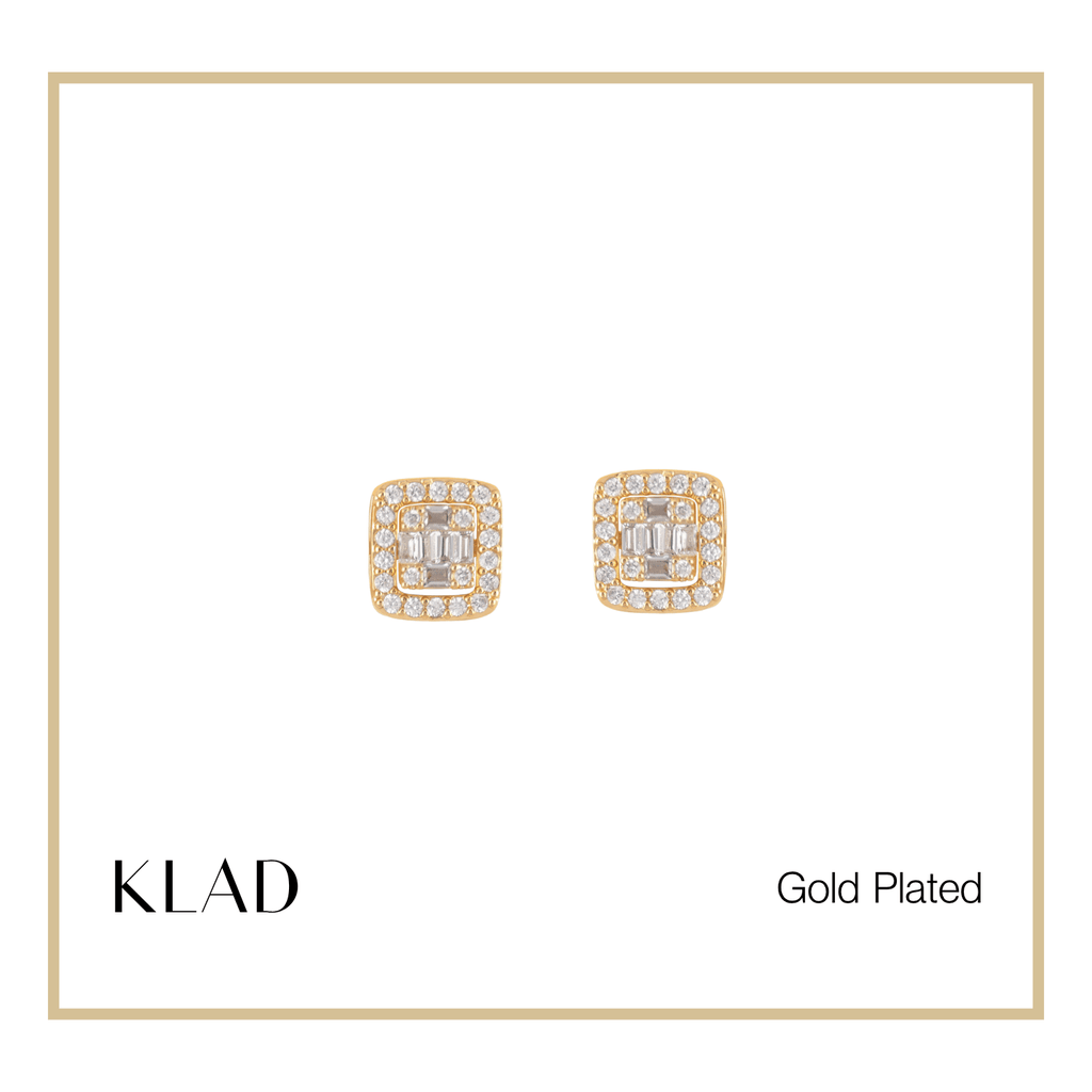 Martina 2-Way Stud Earrings in Gold