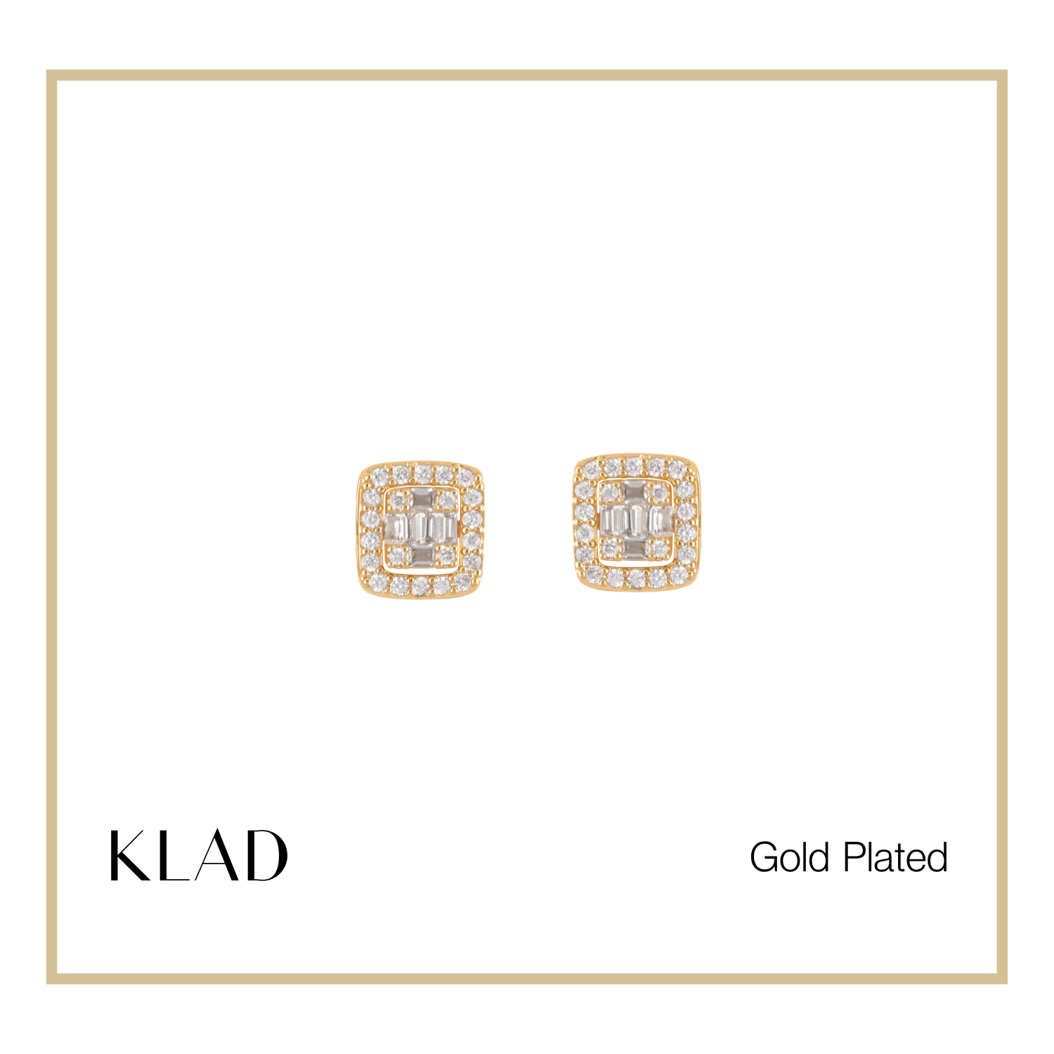 Martina 2-Way Stud Earrings in Gold