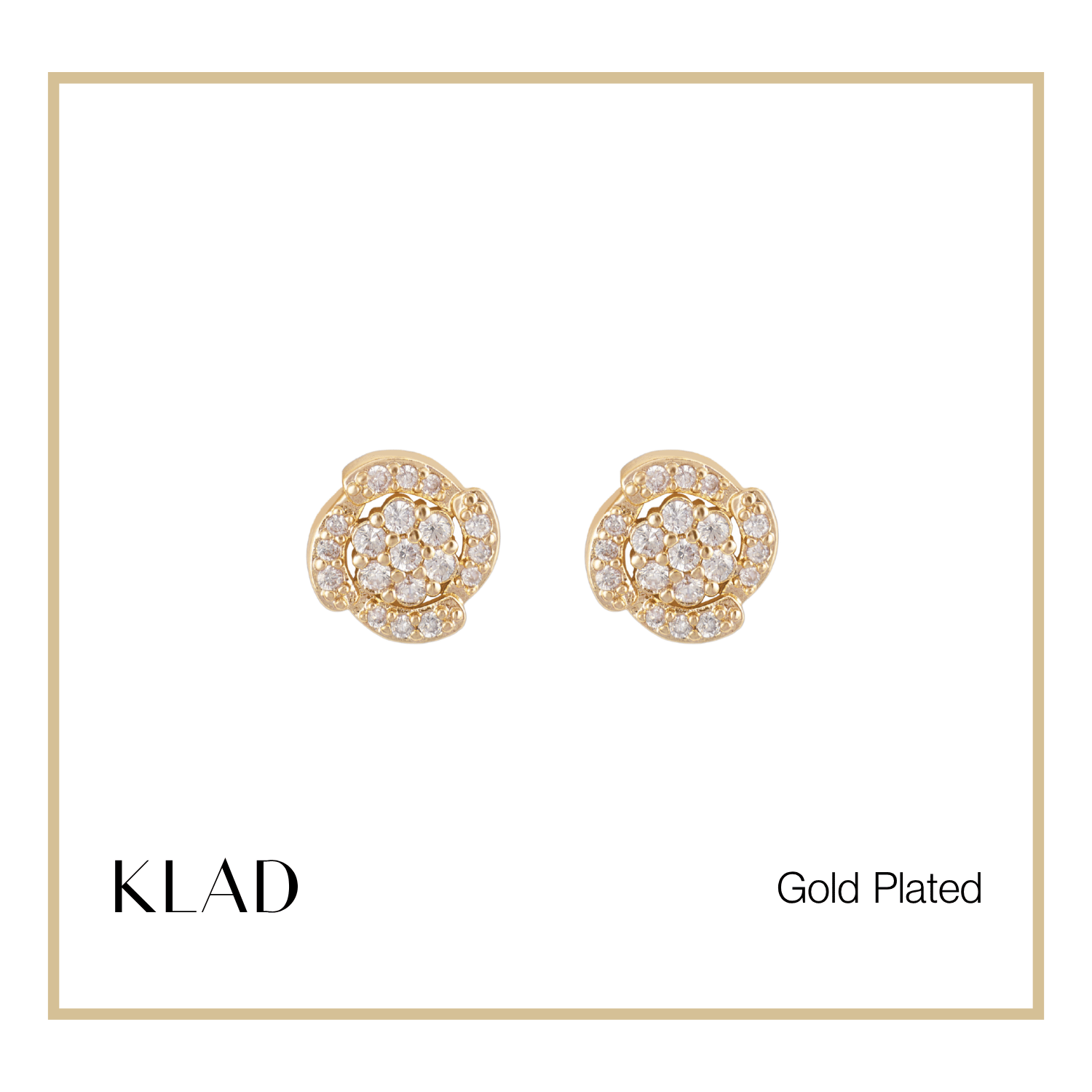 Meagan 2-Way Stud Earrings in Gold