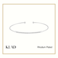 Tia Thin Bangles in Rhodium