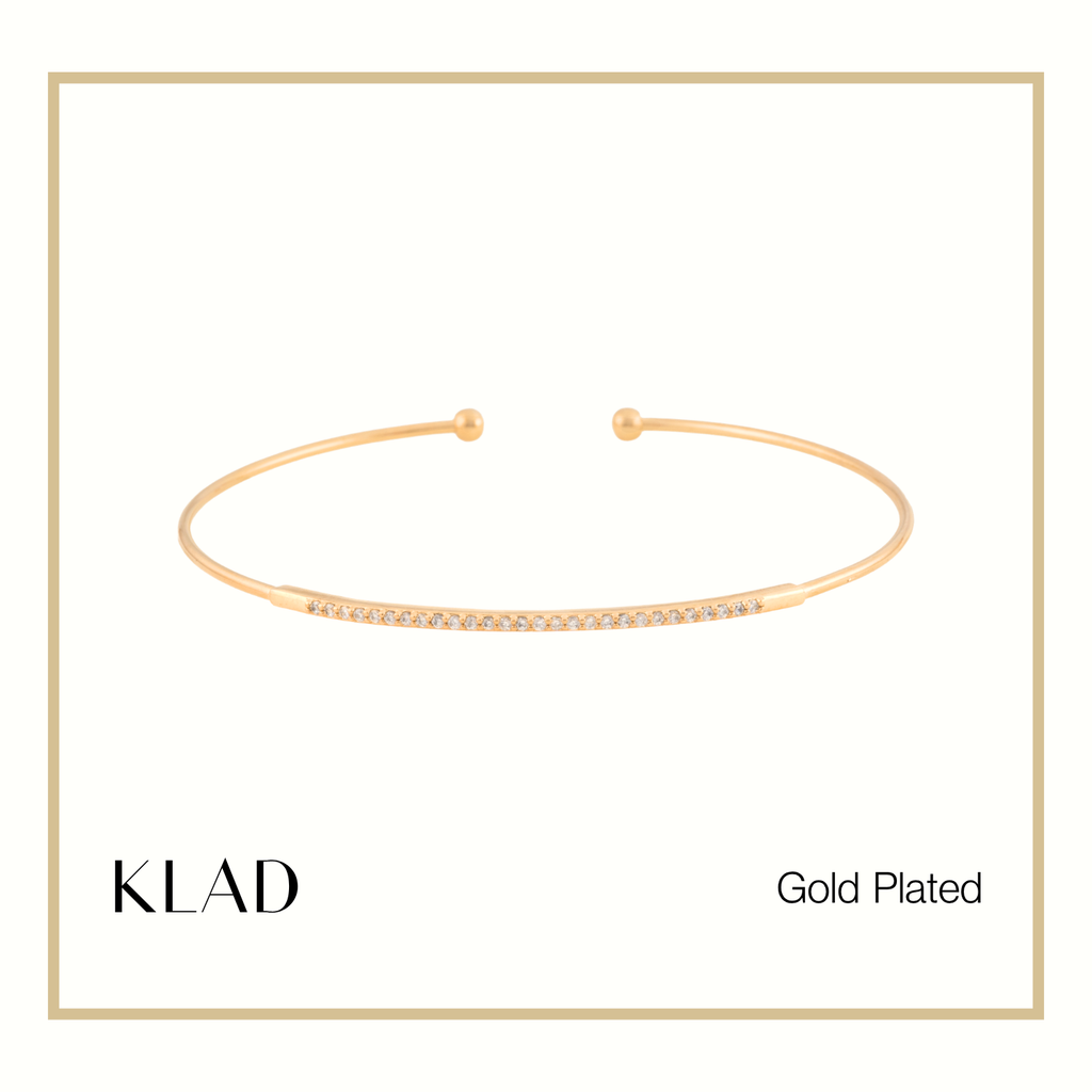 Tia Thin Bangles in Gold