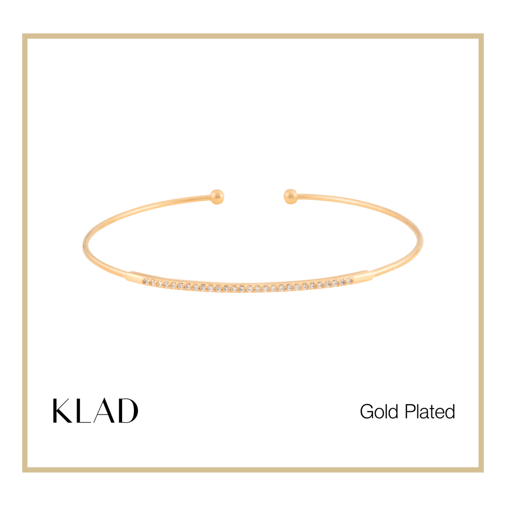 Tia Thin Bangles in Gold