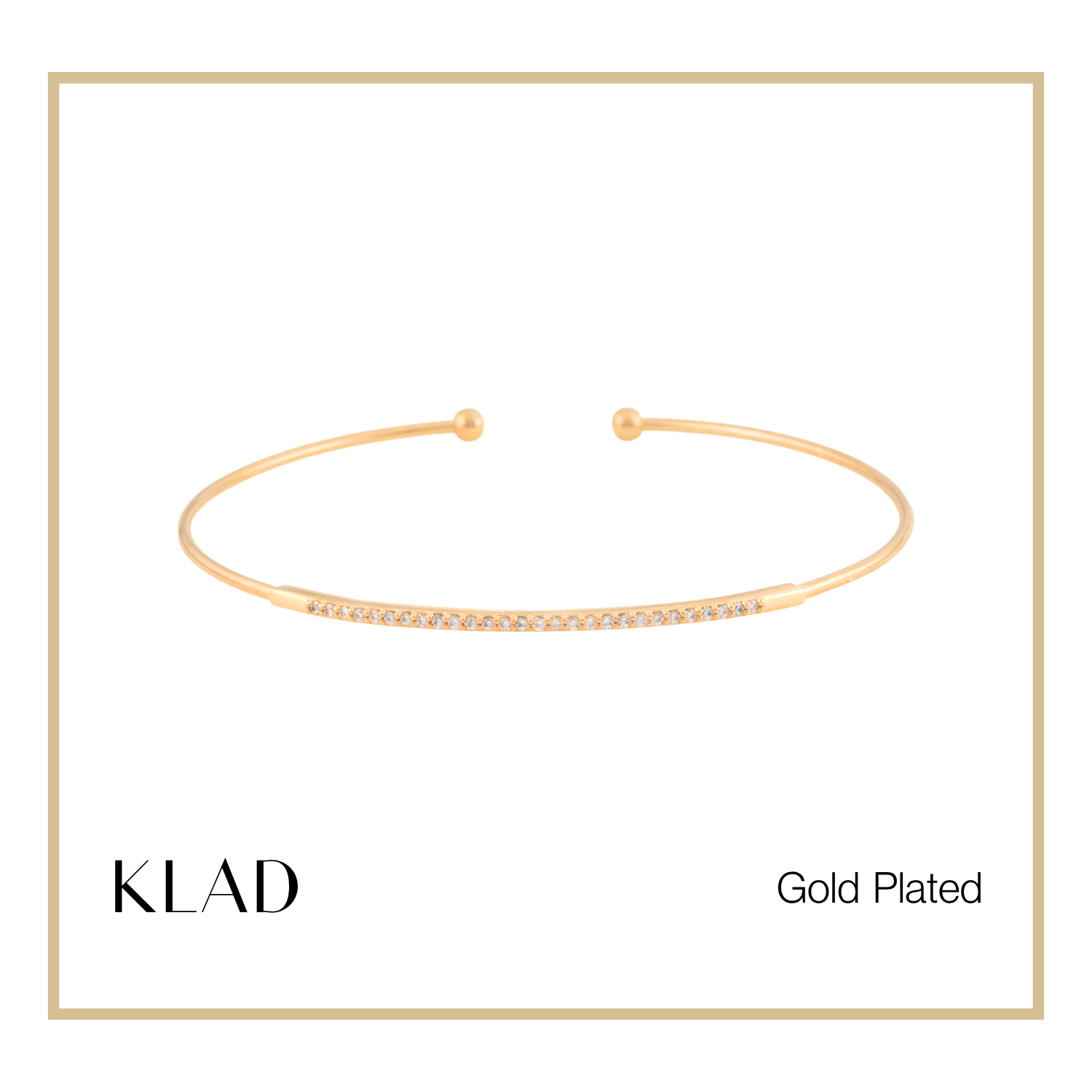 Tia Thin Bangles in Gold