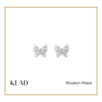 Mindy Stud Earrings in Rhodium