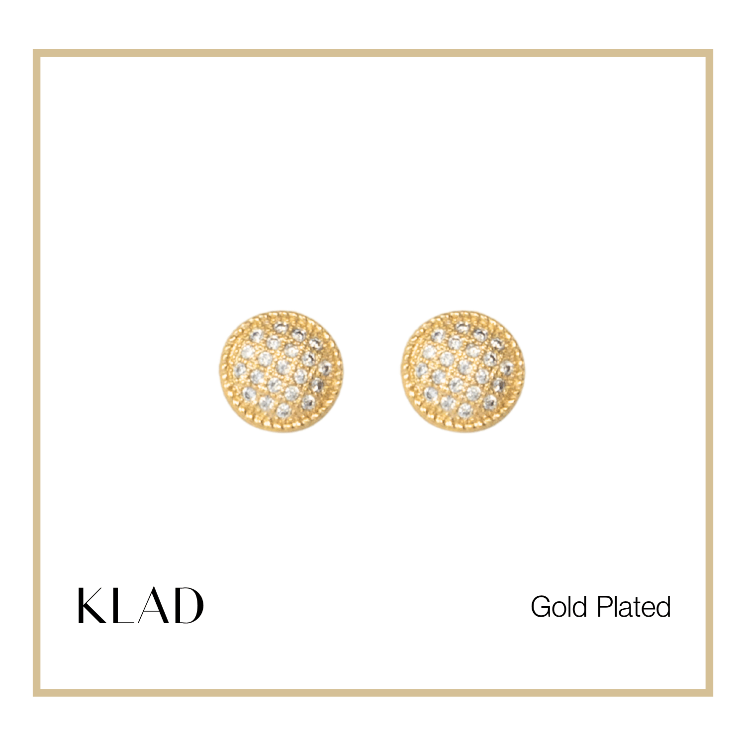 Meia Stud Earrings in Gold