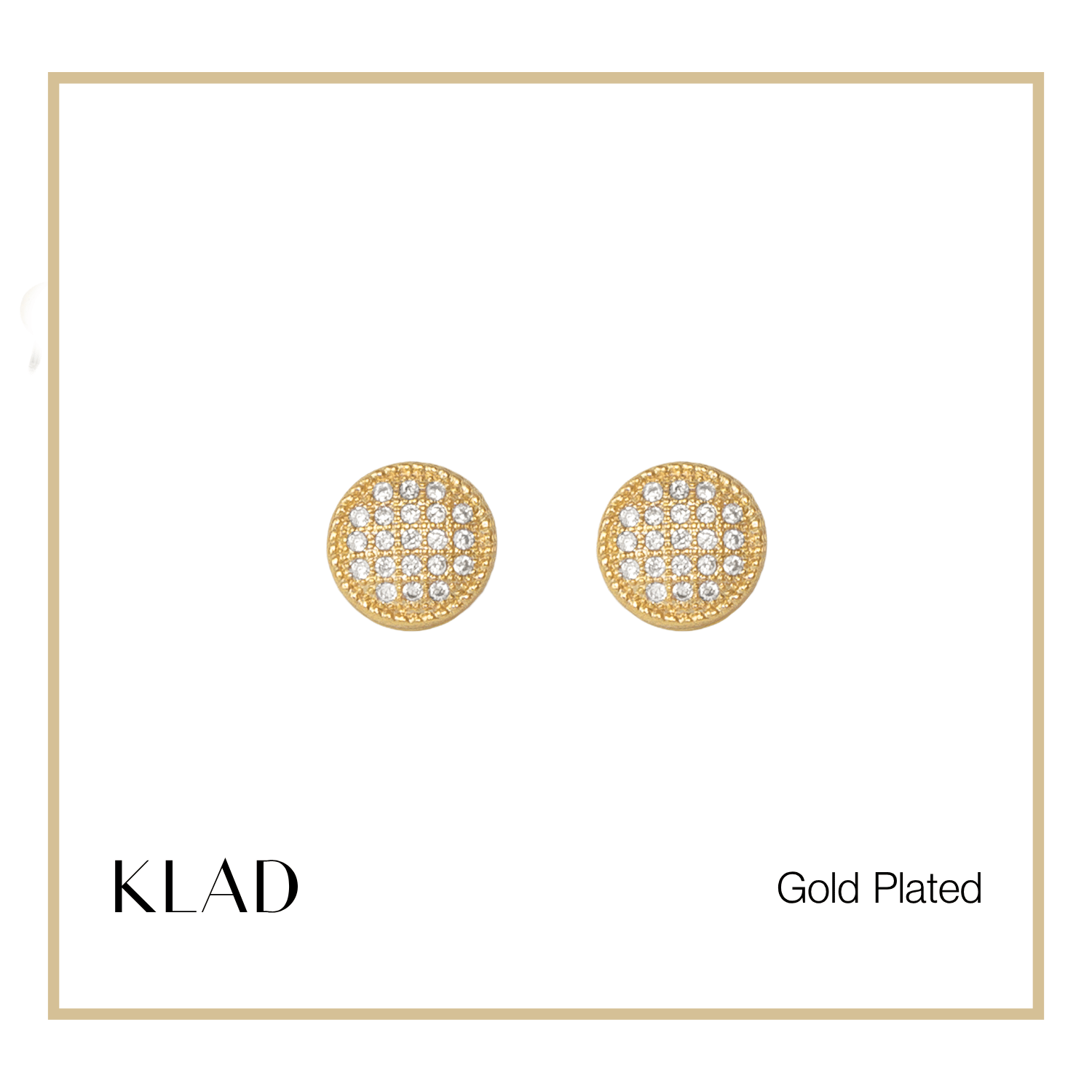 Meia Stud Earrings in Gold