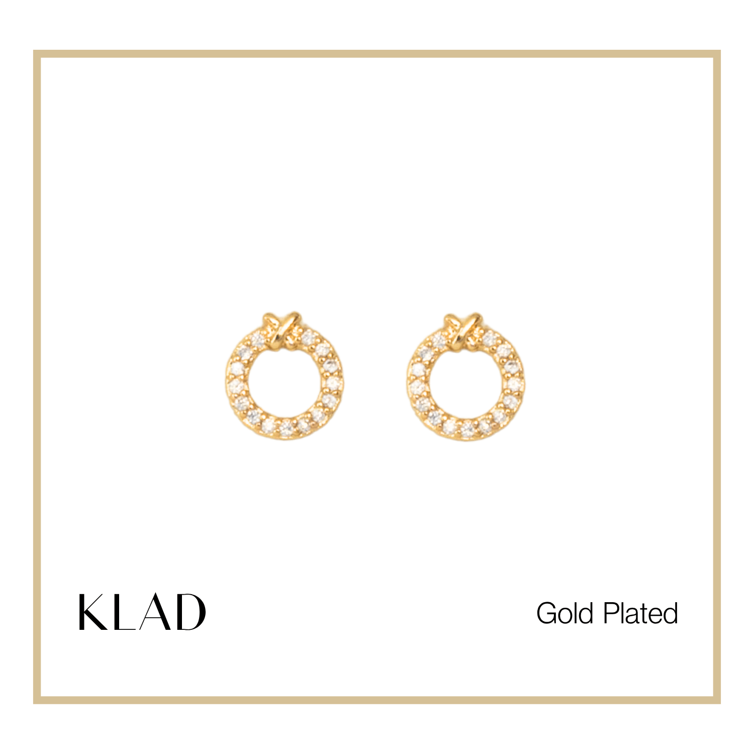 Mileen Stud Earrings in Gold