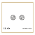 Mckenzie 2-Way Stud Earrings in Rhodium
