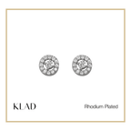 Mckenzie 2-Way Stud Earrings in Rhodium