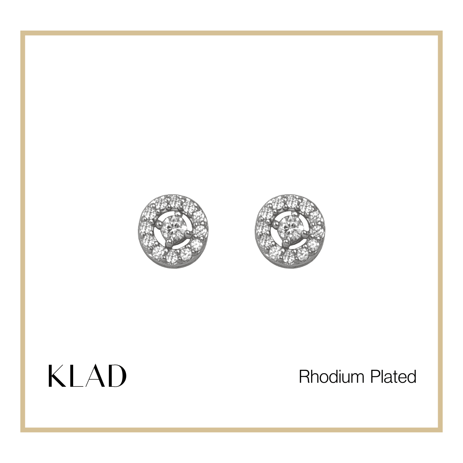 Mckenzie 2-Way Stud Earrings in Rhodium