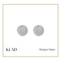 Monica Stud Earrings in Rhodium
