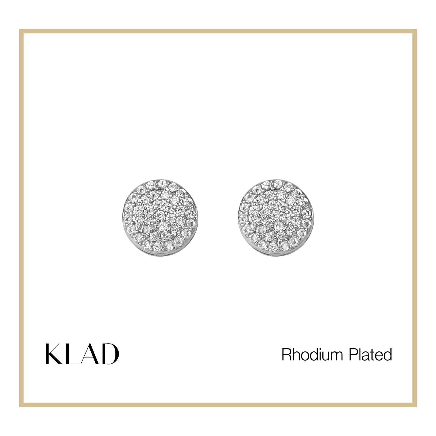 Monica Stud Earrings in Rhodium