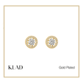 Zyr Stud Earrings in Gold