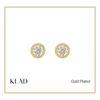 Zyr Stud Earrings in Gold