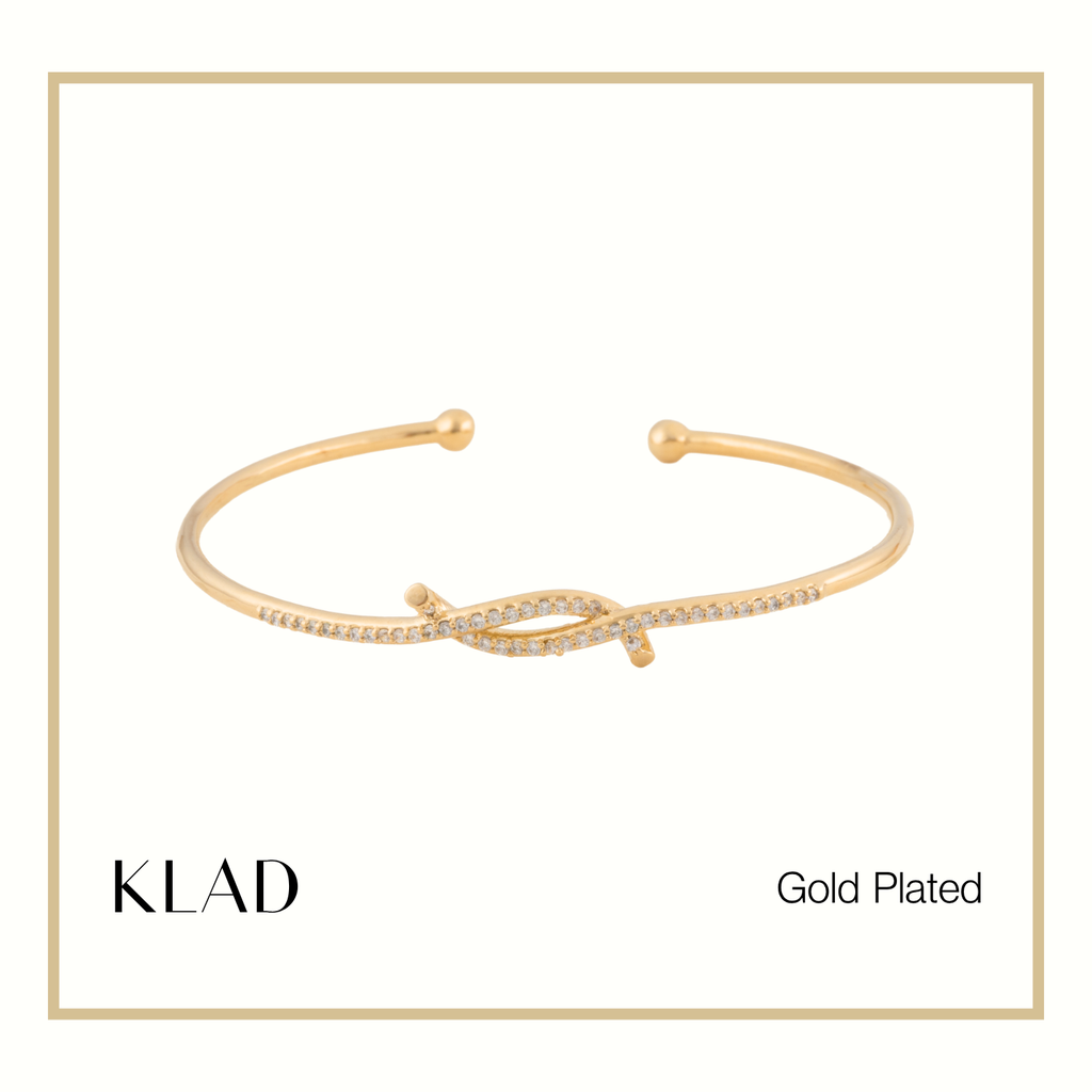 Teia Thin Bangles in Gold
