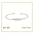 Teia Thin Bangles in Rhodium