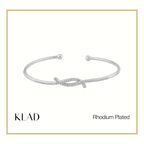 Teia Thin Bangles in Rhodium