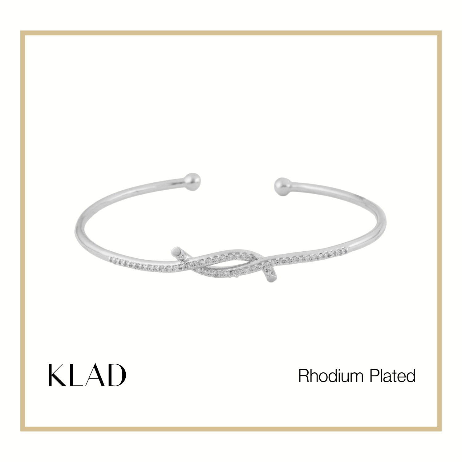 Teia Thin Bangles in Rhodium