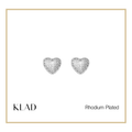 Mallory Stud Earrings in Rhodium