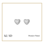Mallory Stud Earrings in Rhodium