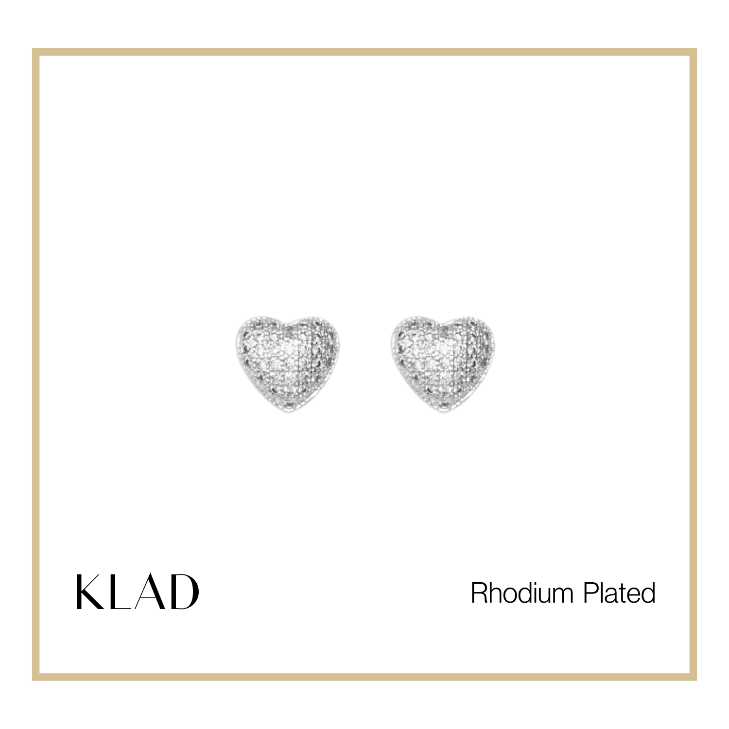Mallory Stud Earrings in Rhodium