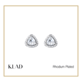 Zarie Stud Earrings in Rhodium
