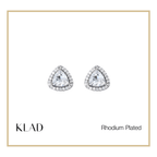 Zarie Stud Earrings in Rhodium