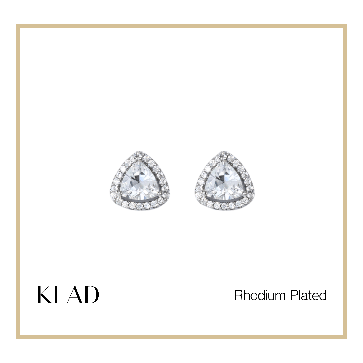 Zarie Stud Earrings in Rhodium