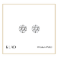 Leiv Stud Earrings in Rhodium