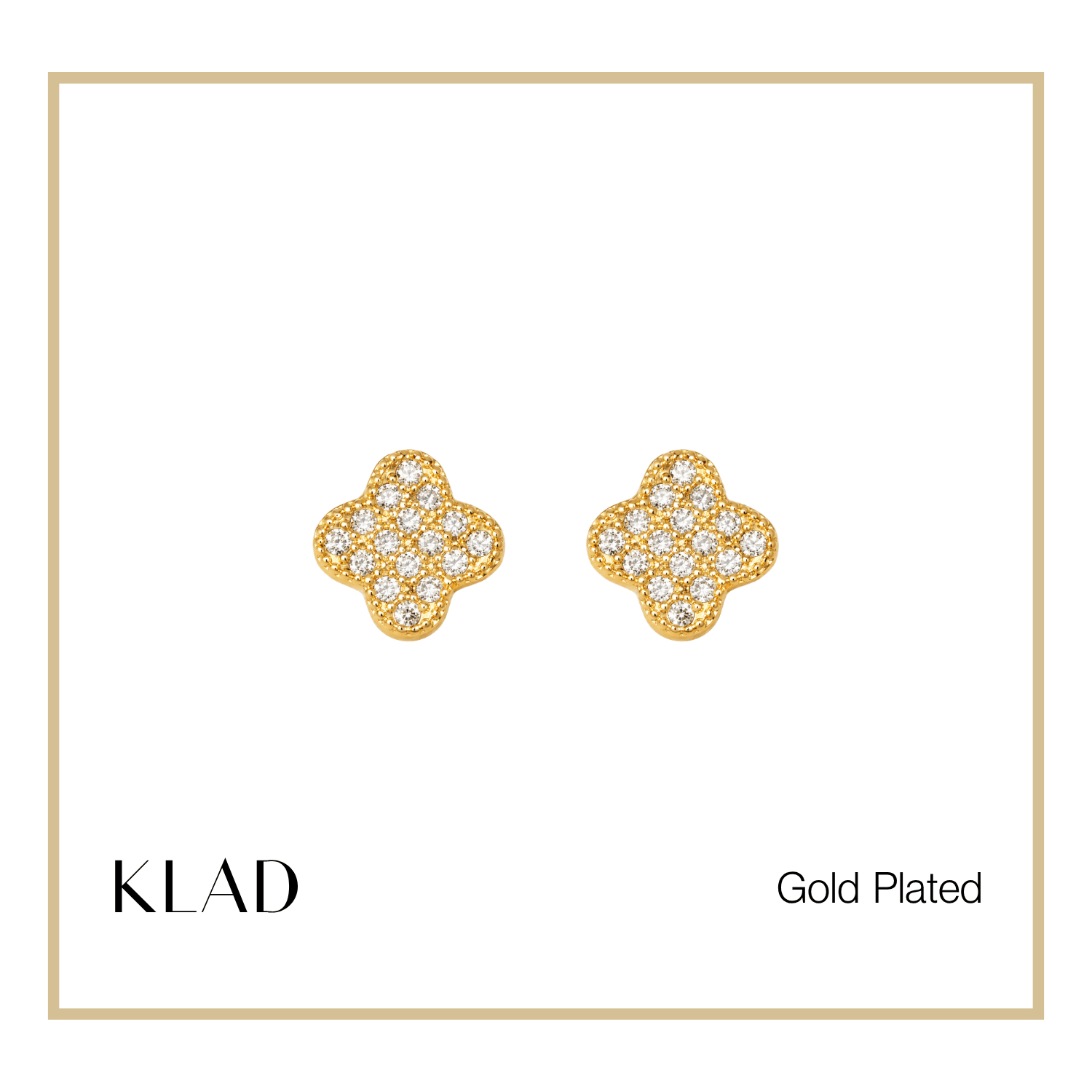 Misty Stud Earrings in Gold
