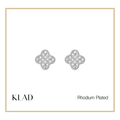 Misty Stud Earrings in Rhodium