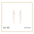 Brielle Thin Dangling Earrings in Gold