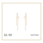 Brielle Thin Dangling Earrings in Gold