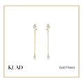 Blake Thin Dangling Earrings in Gold