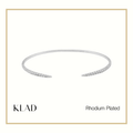 Taryn Thin Bangles in Rhodium