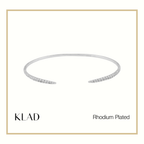 Taryn Thin Bangles in Rhodium